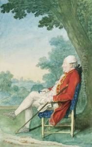 Mr. O'flanagan Seated In Profile To The Left In A Park