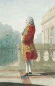 Le Brave Chevert Standing In Profile To The Left On A Terrace Atvillers-coteret