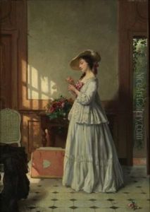 Interno Con Dama by Jean Carolus