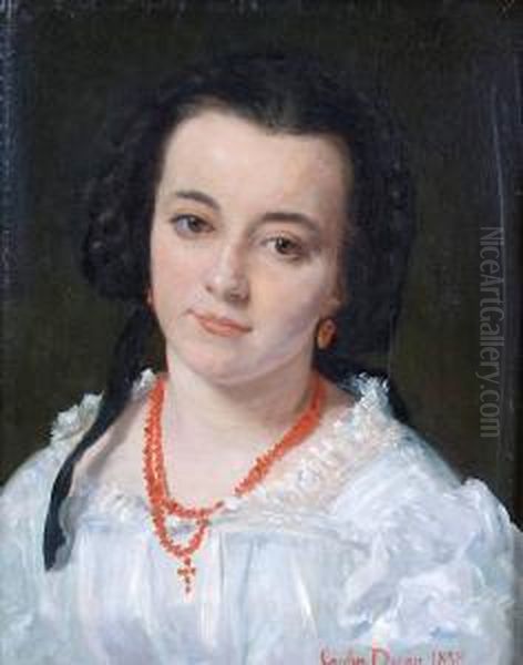 Portrait De Jeune Femme Au Collier De Corail - view 1