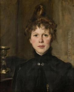 Portrait Of A Young Woman by Carolus Duran Charles Emile