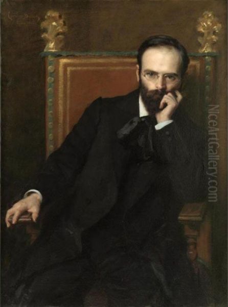 Portrait D'henri Bouchard, 
Sculpteur (1875-1960) [, Portrait Of The Sculptor Henri Bouchard, Oil On
 Canvas, Signed And Located Rome 1906.] - view 1