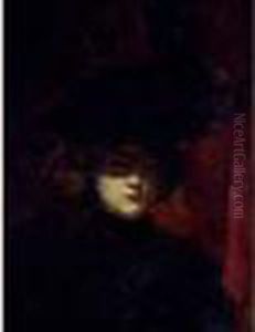 Femme A La Capeline Noire by Carolus Duran Charles Emile