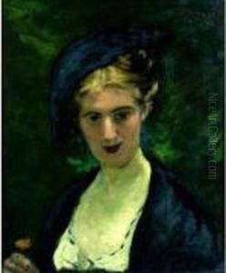 Femme Au Chapeau by Carolus Duran Charles Emile