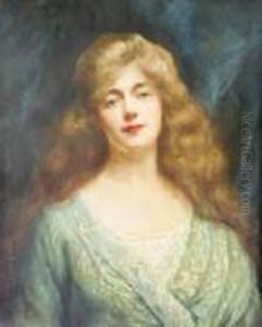 Half Length Portrait Of A Young Lady In A Green Dress