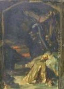 Study Of Saint In Forest by Carolus Duran Charles Emile