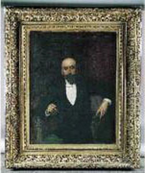 Portrait D'alexandre Billotte, 
Secretaire General De La Banque De France, Mari De La Fille D'eugene 
Fromentin Et Frere Du Peintre Rene Billotte. - view 1