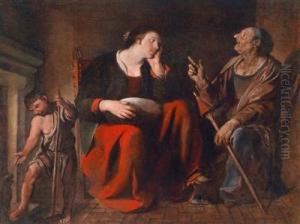 Die Prophezeiungder Moire Uber Das Schicksal Des Kleinen Meleagros by Angelo Caroselli
