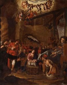 Adorazione Dei Pastori by Angelo Caroselli