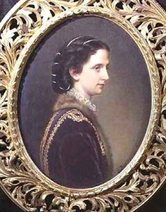 Portrait of Princess Maria Annunziata of Bourbon (1843-71) wife of Archduke Karl Ludwig of Austria