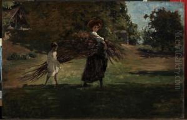 "raccoglitrici Di Rami - Ritorno Dal Bosco (a Manegra)" 1906 - view 1