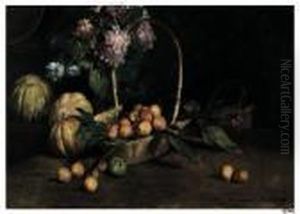 "grande Natura Morta Con Fiori E Frutta" 1915