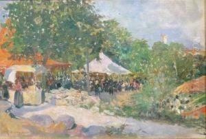 Veduta Di Festa In Paese