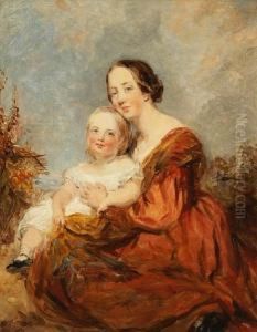 The Hon.mrs.h.marshall And Her Son by Margaret Sarah Carpenter