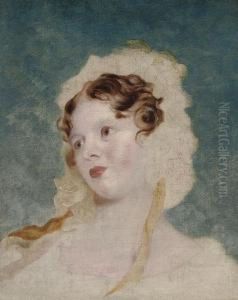 Portrait Of A Lady Wearing A Bonnet by Margaret Sarah Carpenter