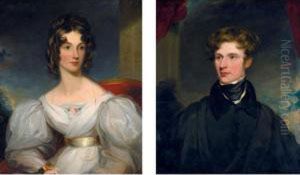 Portrait Of Mr Bird, And His Wife by Margaret Sarah Carpenter