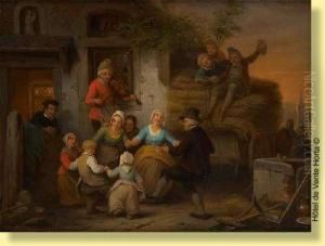 Scene De Rejouissances Devant Une Taverne by Henri Jos. Gommarus Carpentero