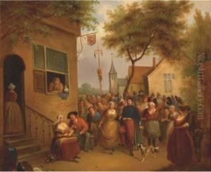 A Merry Gathering by Henri Jos. Gommarus Carpentero