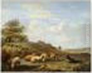Paysage Aux Moutons by Henri Jos. Gommarus Carpentero