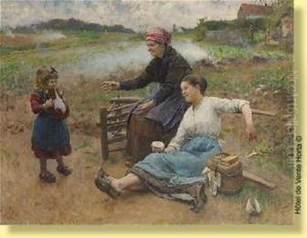 Gouter Sur Fond De Fanes Brulees - view 1