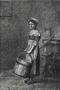 Cosette Carrying a Bucket by Brion, Gustave