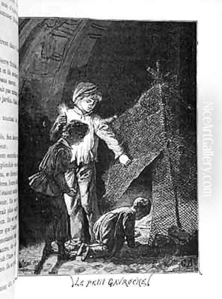 Gavroche and His Two Brothers in the Bastille Elephant - view 1