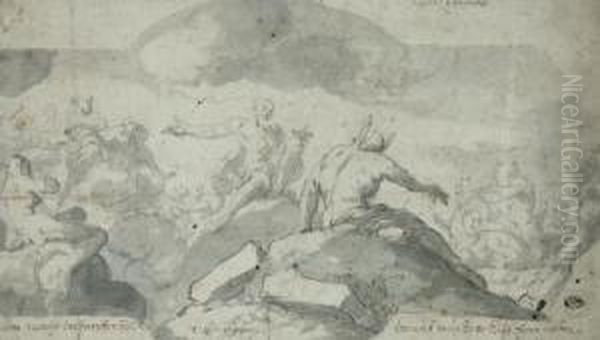 Plume Et Encre Brune, Lavis Gris - view 1