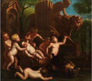 Bacchantische Szene by Giulio Carpione