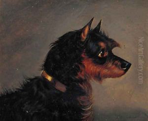 A Manchester terrier by Edwin Loder Of Bath