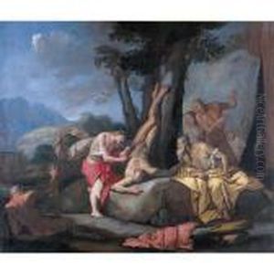 Apollo And Marsyas by Giulio Carpione