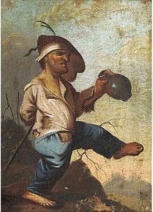 A drinking dwarf, a fragment by Faustino Bocchi
