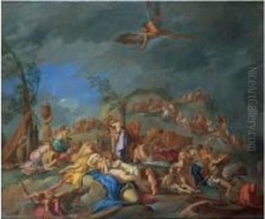 Le Deluge De Deucalion by Giulio Carpione