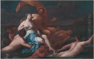 Neptune And Amphitrite by Giulio Carpione