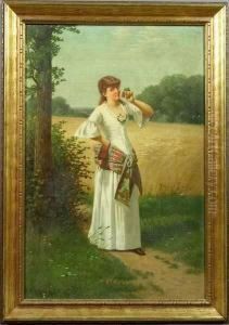 Portrait Of A Young Woman In A Field Portrait Of A Young Woman In A Field