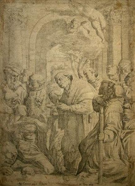 "the Last Communion Of St Jerome" by Agostino Carracci