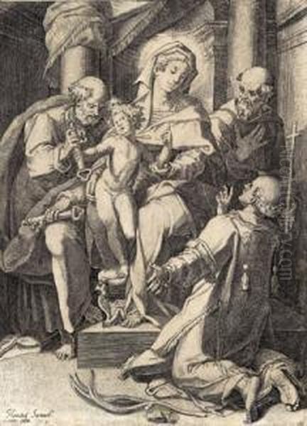 Madonna Mit Kind Und Heiligen Peter - view 1