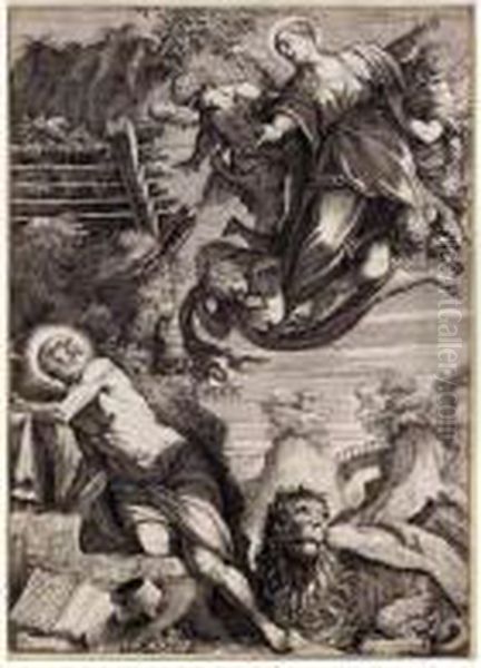 The Madonna Appearing To St Jerome (bartsch 76; Bohlin 146) - view 1