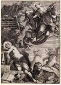 The Madonna Appearing To St Jerome (bartsch 76; Bohlin 146)