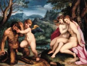 Omnia Vincit Amor by Agostino Carracci