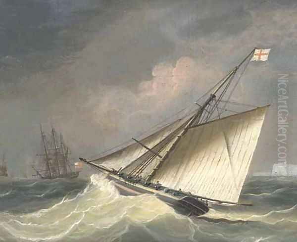 An armed cutter heading out to the squadron offshore - view 1