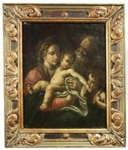 The Holy Family With The Infant Saint John by Lodovico Carracci