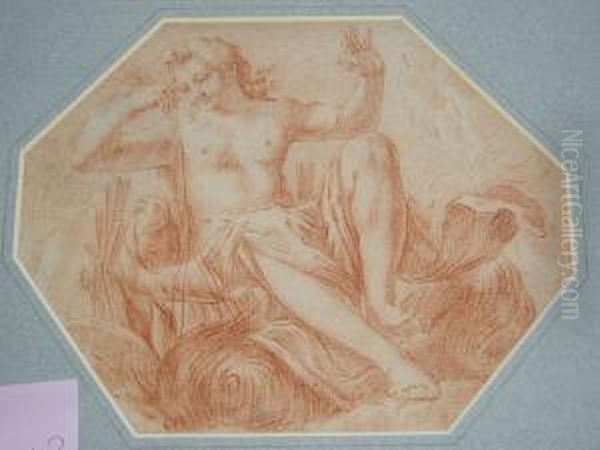 An Allegorical Figure Possibly For A Ceiling Design - view 1