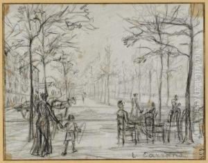 Terrasse De Brasserie Cours De Verdun by Louis Hilaire Carrand