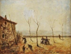 Paysage D'hiver by Louis Hilaire Carrand
