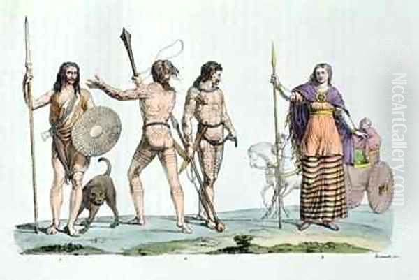 Celtic people at the time of Julius Caesar - view 1