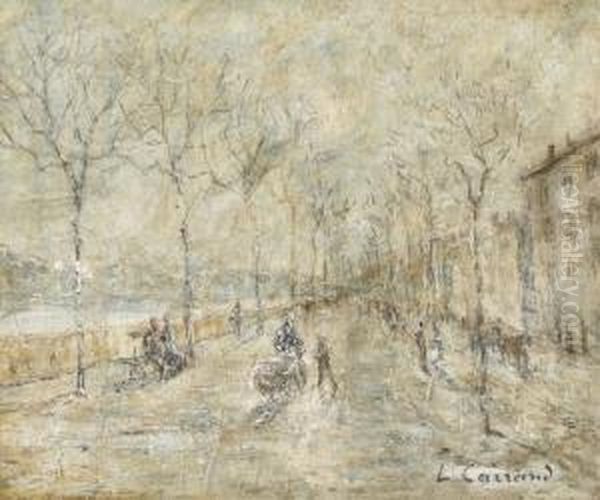 Boulevard In Lyon Mit Figurenstaffage - view 1