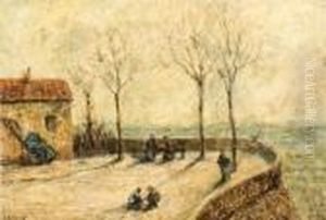 Terrasse. by Louis Hilaire Carrand