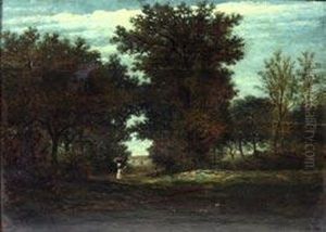 "sous-bois Anime" by Louis Hilaire Carrand