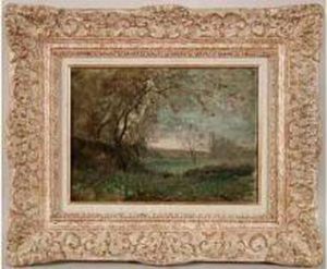 "campagne, Le Soir". by Louis Hilaire Carrand