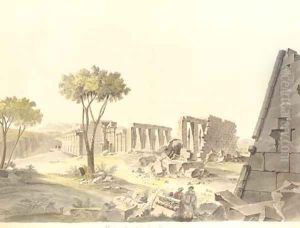 The ruins of the Ramesseum by Charles-Louis Balzac